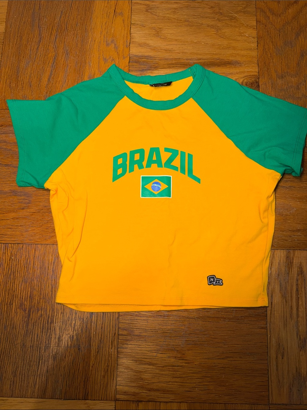 Hype and Vice Brazil Homerun Tee in Gold size small - Picture 5 of 7